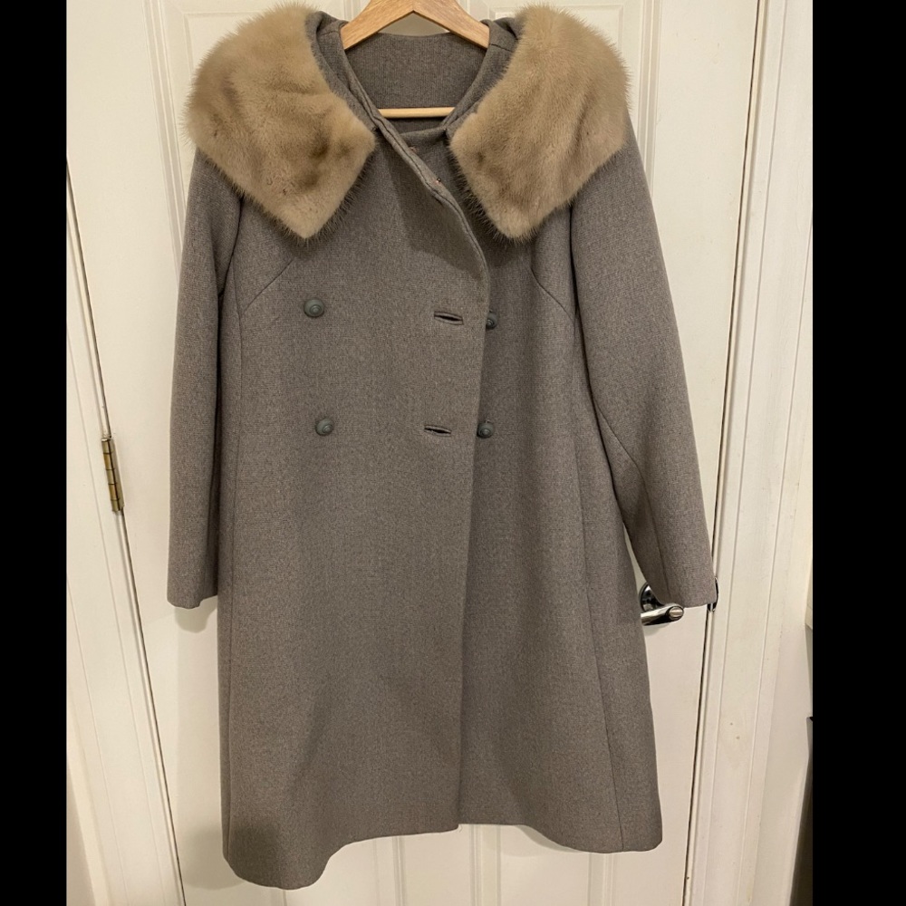 Vintage Forstmann Coat Fur Collar 50’s swing